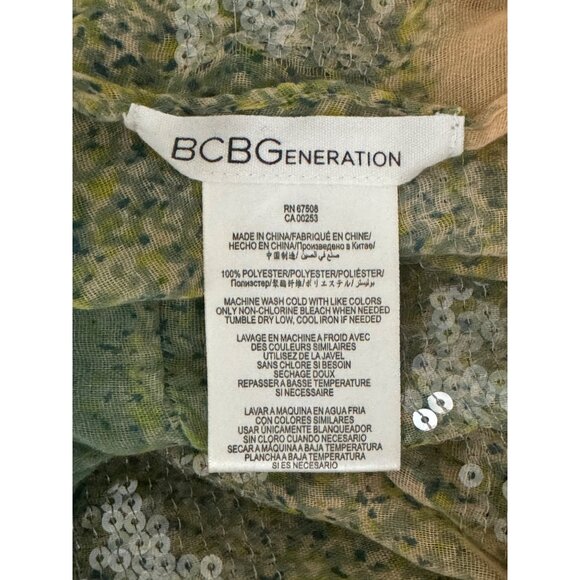 BCBGeneration Infinity Sequined Scarf Nordstrom Designer Mixed Print Cottagecore - Picture 4 of 7